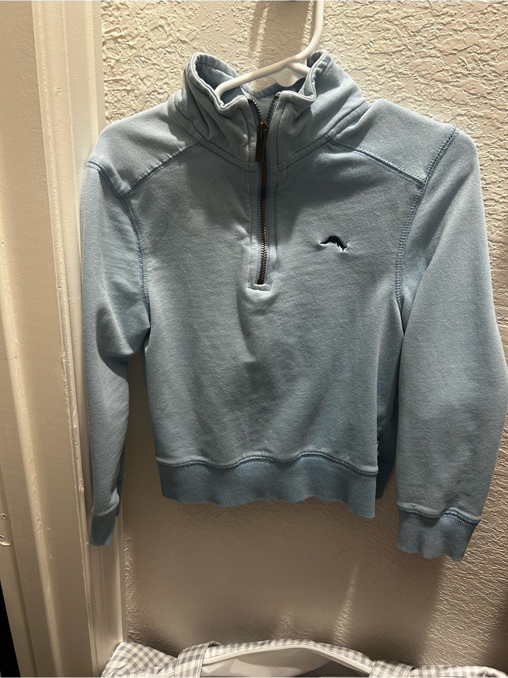 Toddler Light Blue Quarter-Zip Sweater